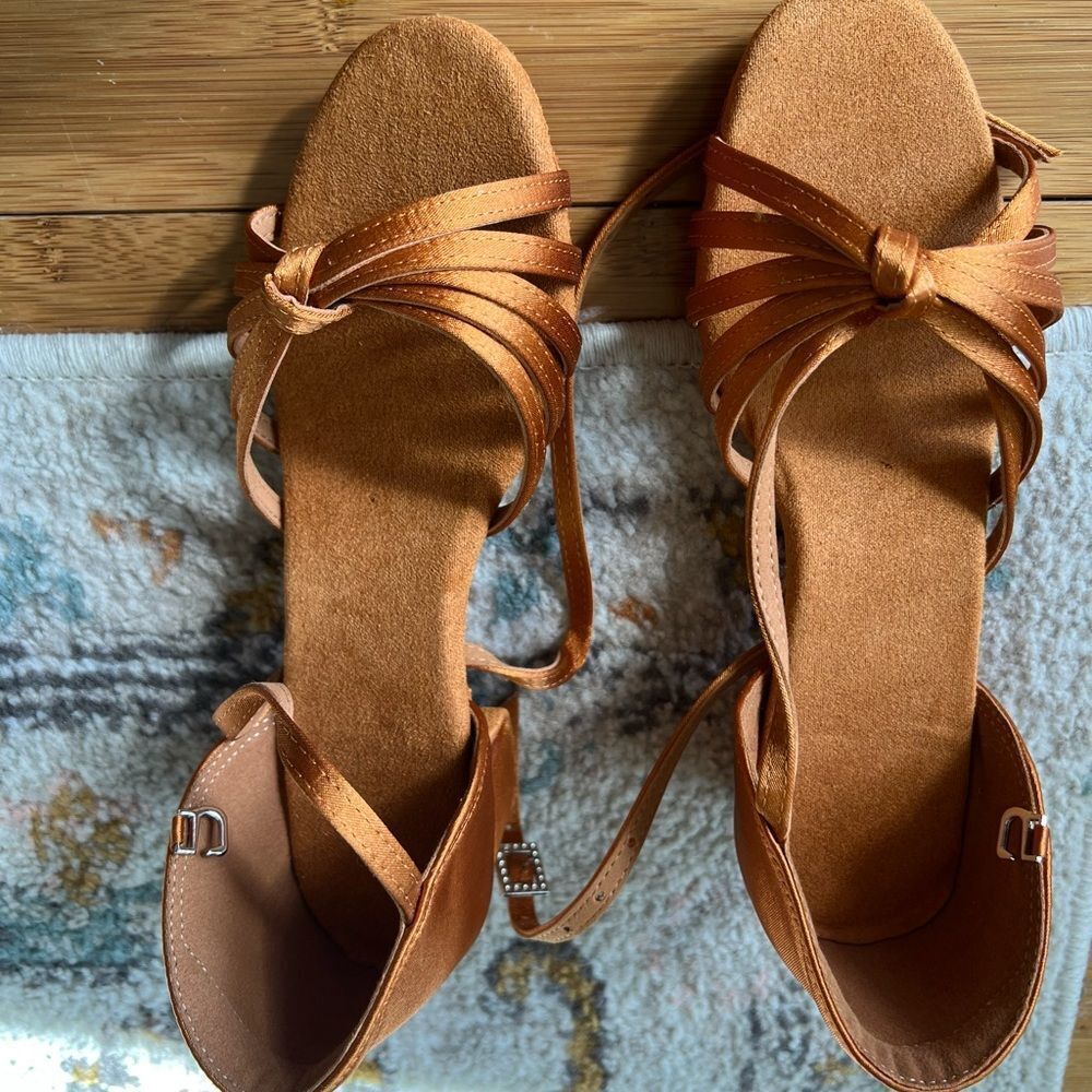Burnt Orange Dance Heels
